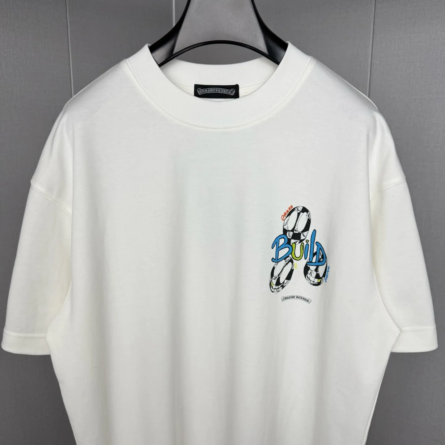 🅿️230 Chrome Hearts double-sided logo jacquard round neck half-sleeved T-shirt. Customized fabric, digital direct printing, 280g weight, loose fit. The color is very suitable for summer and the same style for men and women. Solid color sizes: S-XL